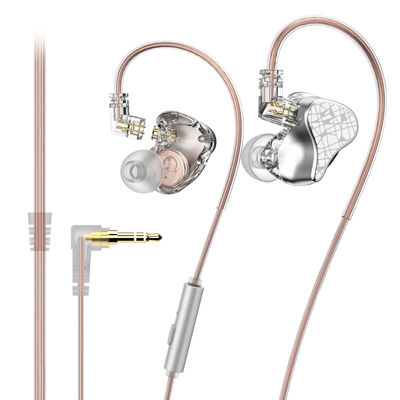 Wp04 Headset In-ear Dynamic HIFI Dengan Kabel Upgrade 2PIN Untuk Olahraga / Lari