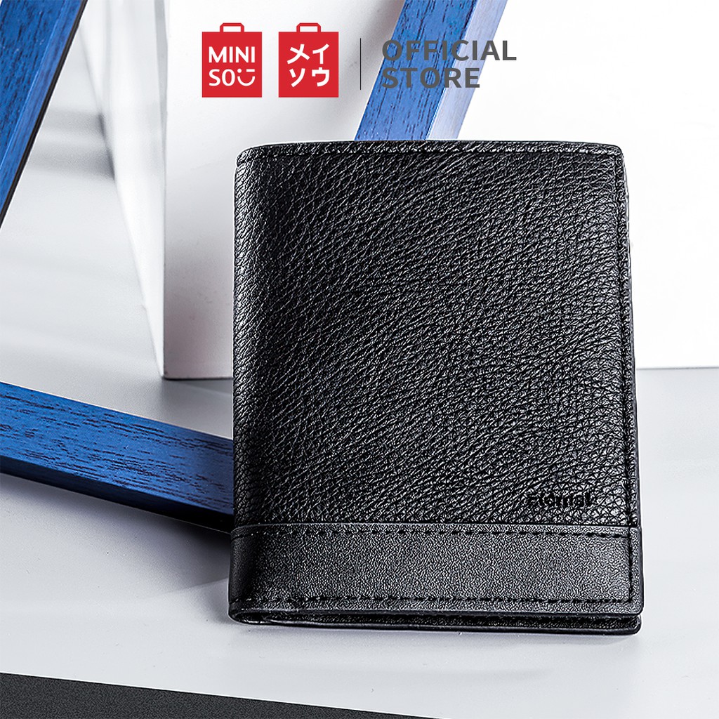  MINISO  Dompet  Pria Lelaki Dompet  Pendek Vertikal Wallet 