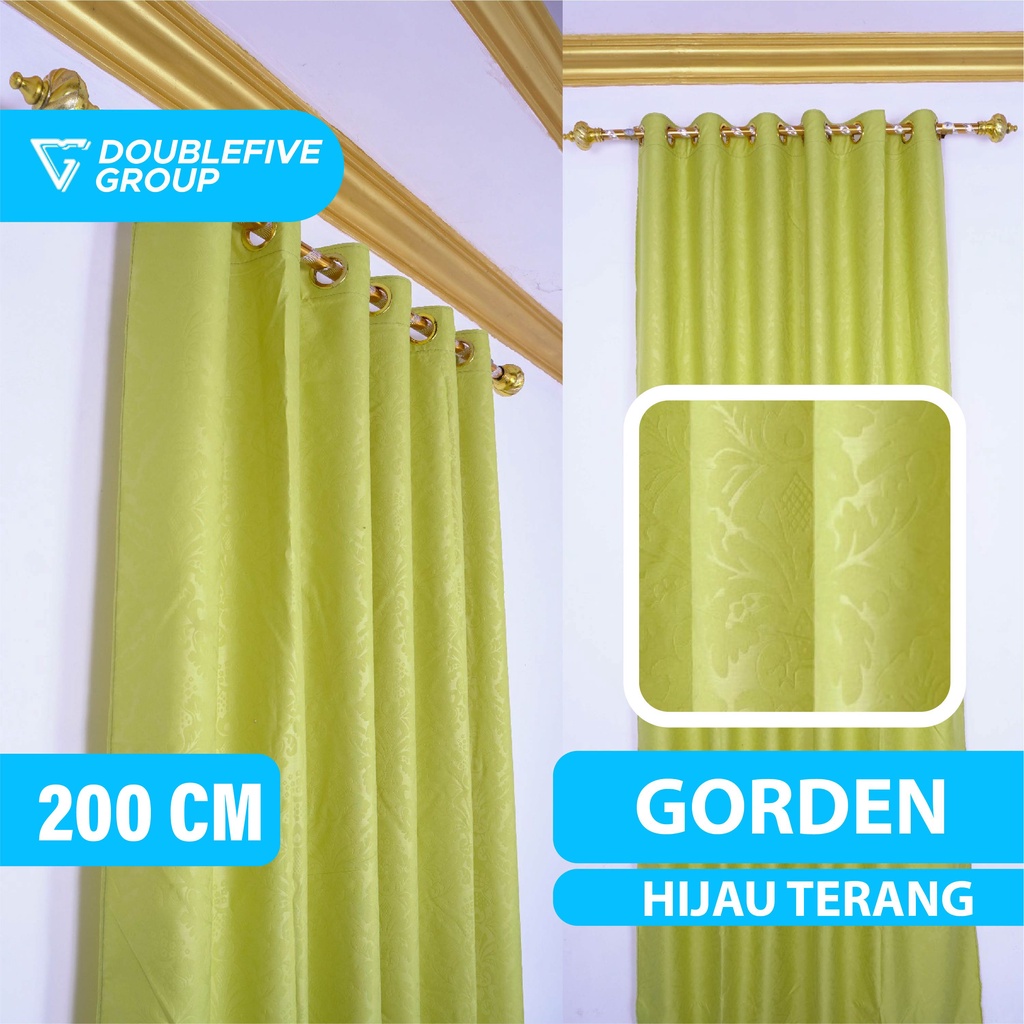 Gorden Pintu Jendela 1 set Minimalis gorden Jendela Ruang Tamu Mewah Gorden Jendela 2 kaca Gorden Smokring Ring 10 115x200 115x200 Terbaru Terlaris Murah