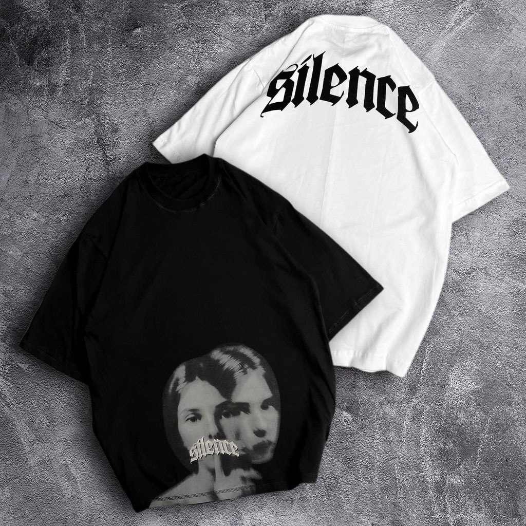 GSC - Kaos Oversize Seilence Muka Dua / Baju Oversize Terbaru