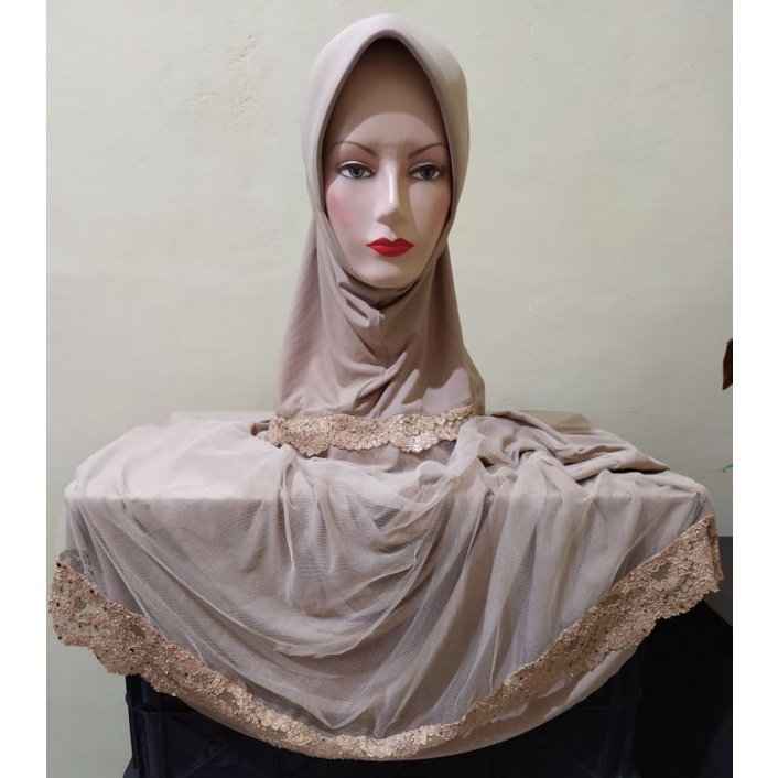 Hijab instan Renda/Hijab Pesta PL36