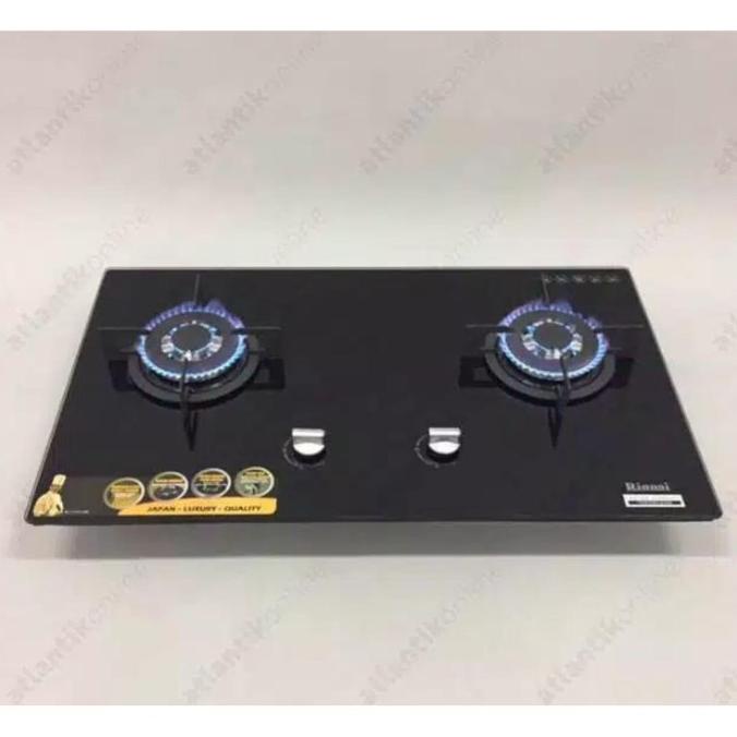 WR740 KOMPOR TANAM RINNAI RB-712N-GB GAS 2 TUNGKU BLACK GHRT564646