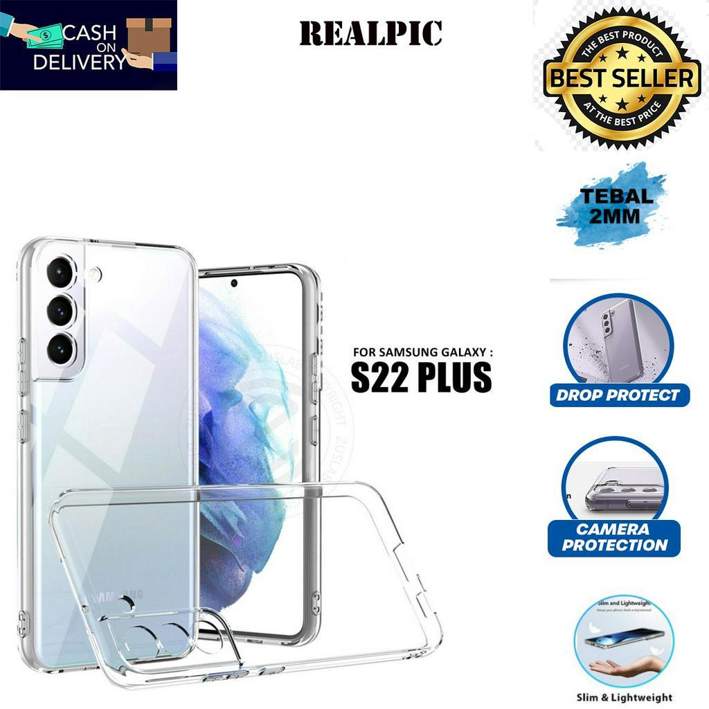 Case Samsung Galaxy S22 PLus 5G Casing Clear HD KETEBALAN 2MM BENING TRANSPARAN TPU Premium Softcase