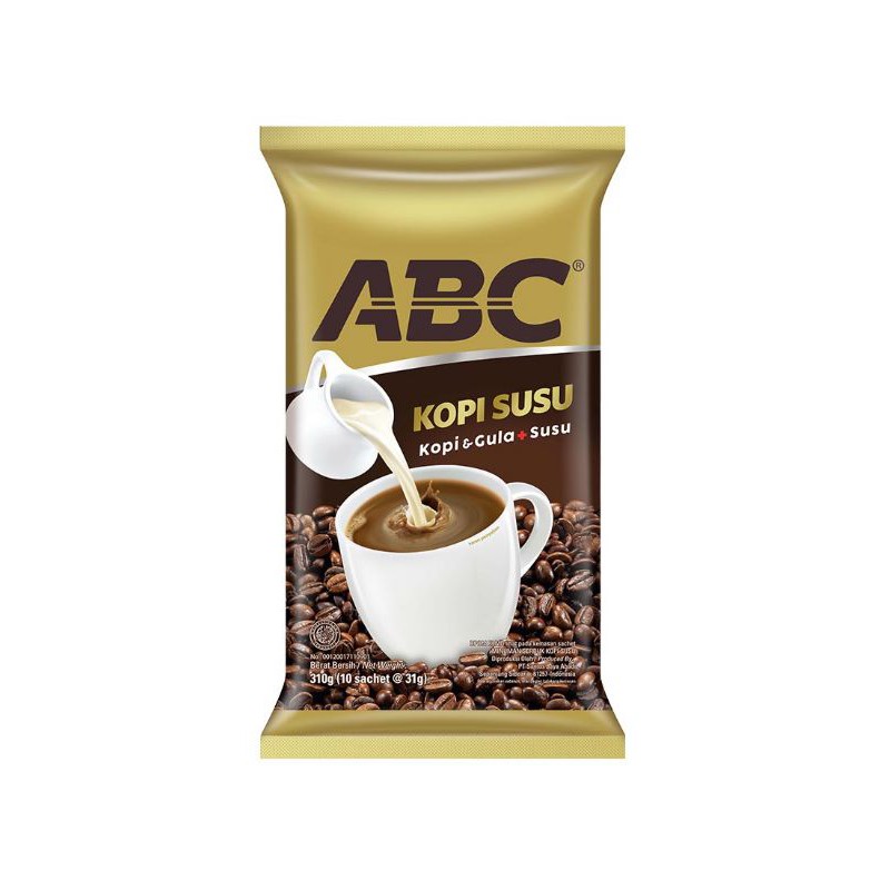 

Abc Kopi Instant Kopi&Gula+Susu 10X31g - ukm Market