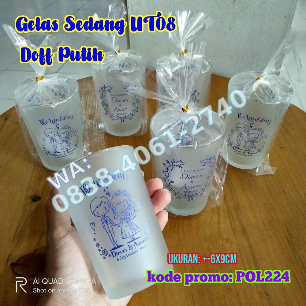 Jual Souvenir Pernikahan Gelas Beling Hitam Kemas Mika Custom Sablon Gelas Souvenir Shopee 2091