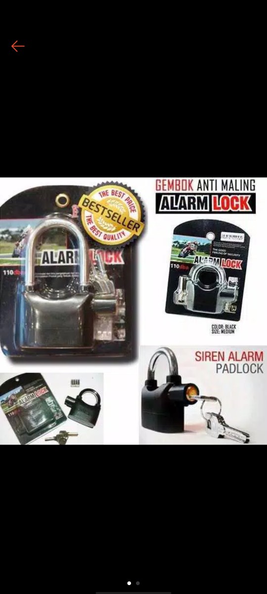 Gembok Alarm Lock Anti Maling
