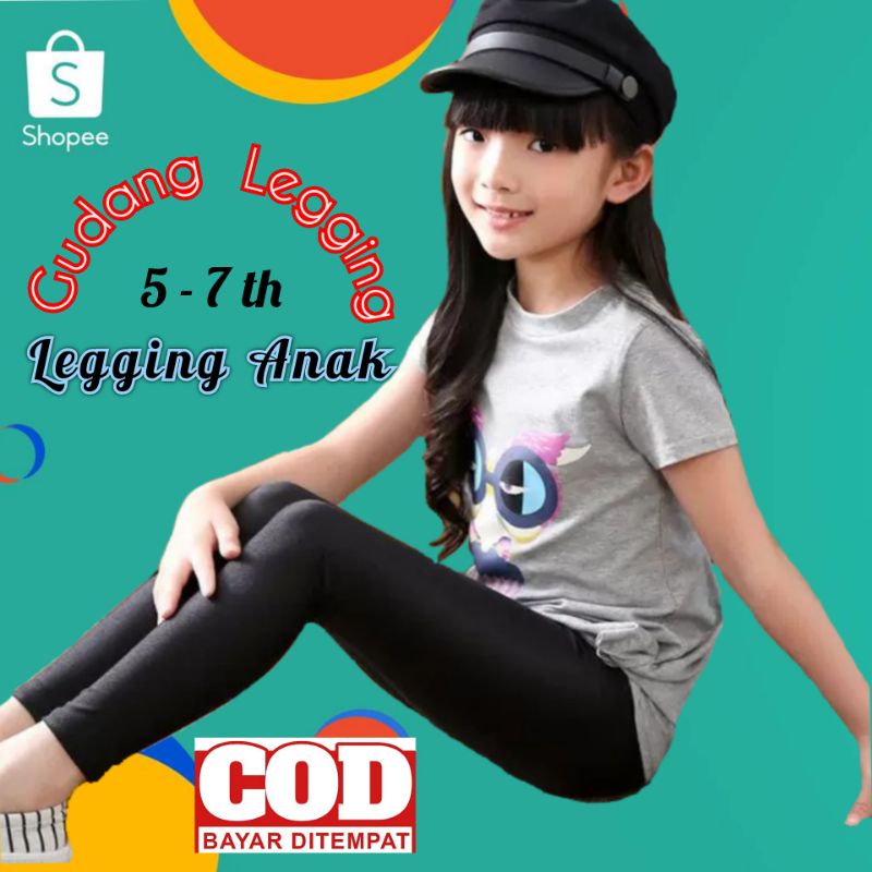 Legging anak  5 - 7 tahun banyak warna