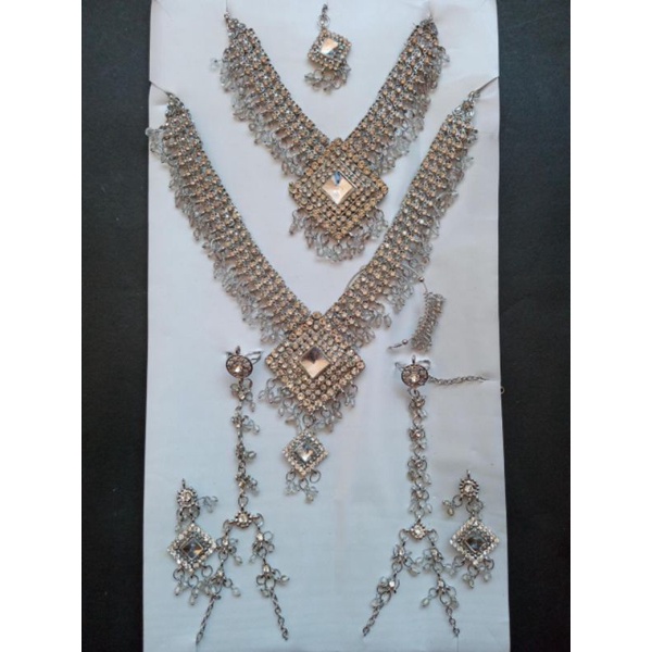 SET BRIDAL PENGANTIN INDIA/FASHION INDIA FAVORIT SILVER