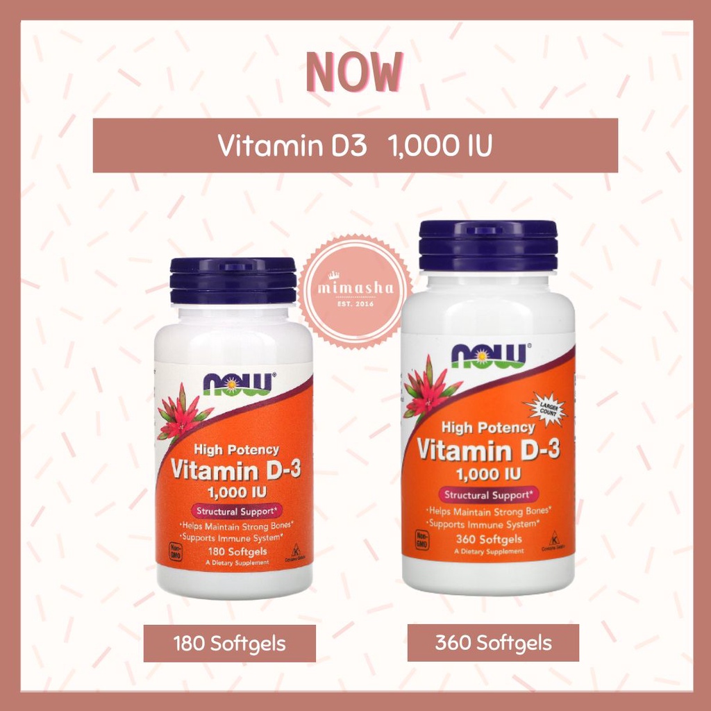 now foods vitamin d d3 1000 iu vit d 3 1000iu   180 softgels