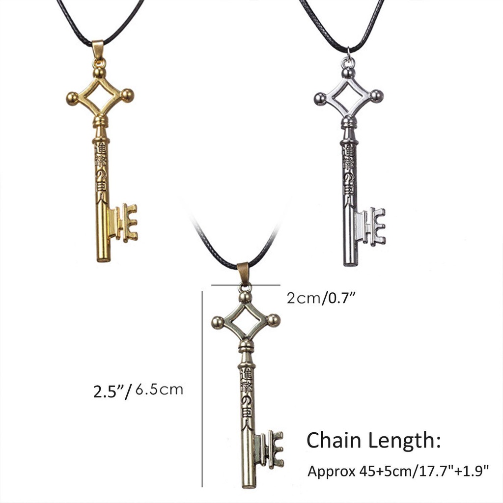 Wonder Attack on Titan Anime Lover Populer Unisex Aksesoris Cosplay Kalung Kunci