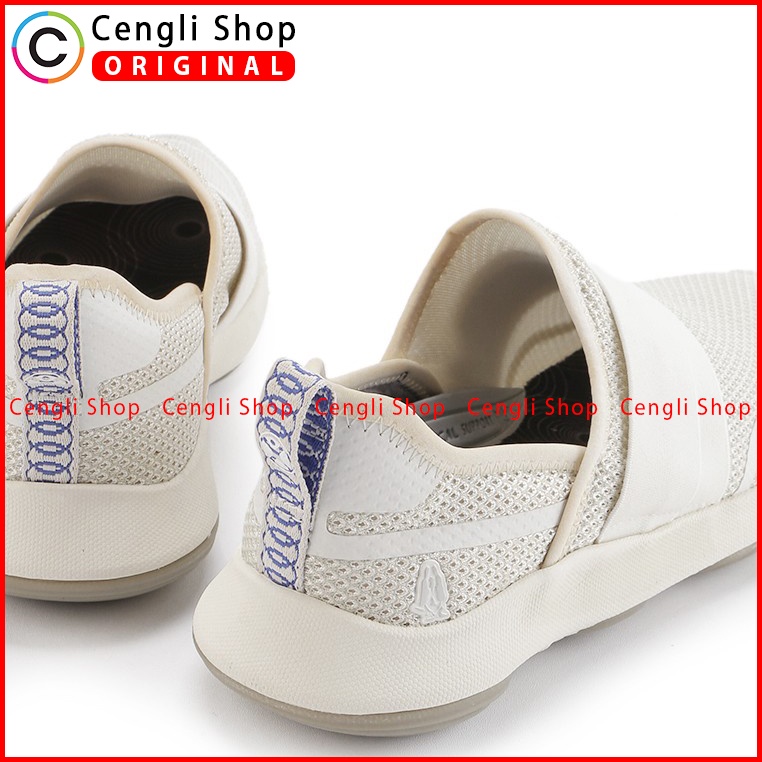 SEPATU SLIP ON PRIA HUSH PUPPIES ORIGINAL CASUAL BRANDED PUTIH HM009