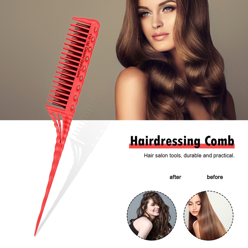 Sisir Rambut 3 Baris Gigi Anti Statis Bahan Plastik Multifungsi