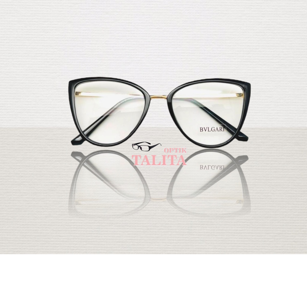 FRAME KACAMATA CAT EYE WANITA FREE LENSA ANTI RADIASI NORMAL MINUS BACA PLUS BLURAY | KACA MATA PHOT