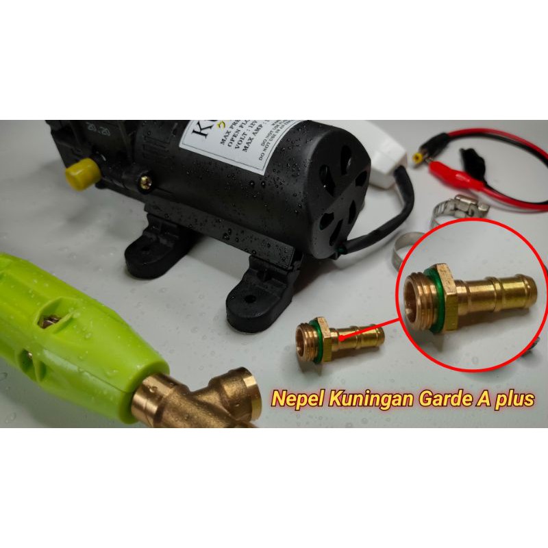 Paket Mesin 3400psi &amp; Gun &amp; Nepel Dinamo Sprayer Water Pump DC The Best