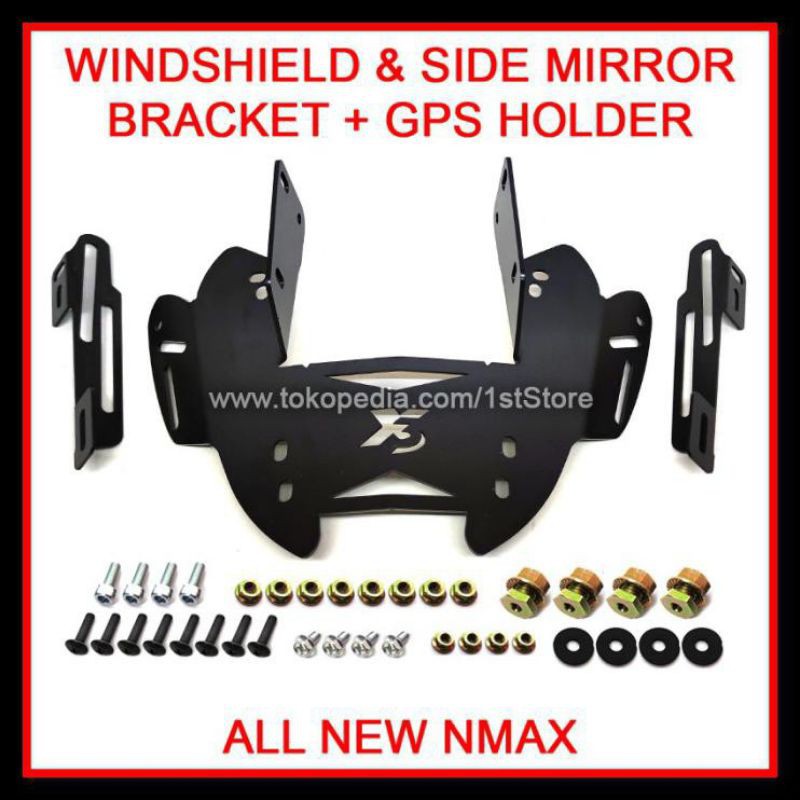 BRACKET SERPO WINDSHIELD SPION + GPS NMAX OLD NEW 2020 2021 BREKET