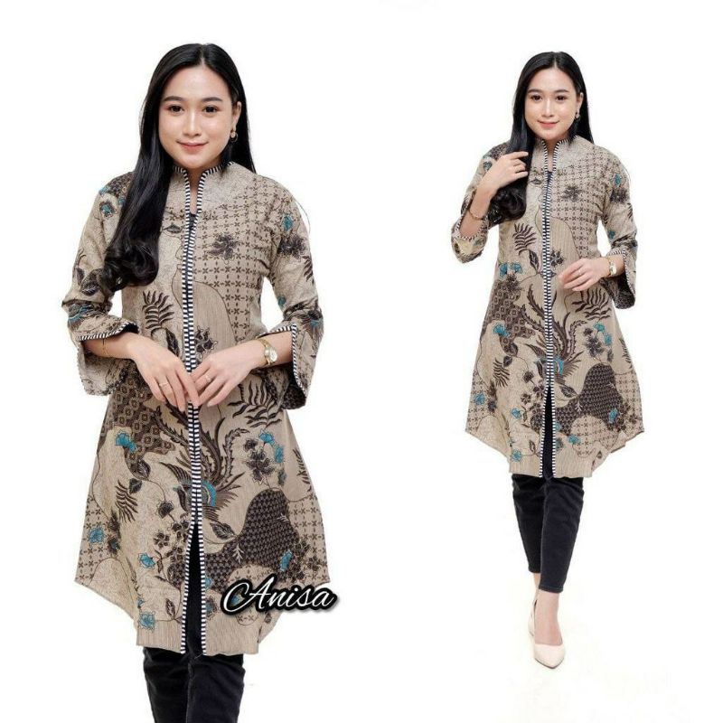 Terlaris SERUT GENES JELITA TUNIC NAVBOR YELBOR WHITBOR CREAMBOR TUNIK BATIK MODERN HRB030 DOLBI DOB