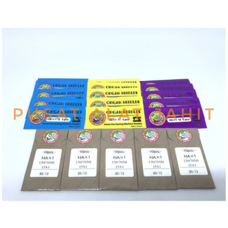 JARUM MESIN JAHIT HA X 1 HAX1 MERK ORGAN NEEDLES ASLI ORIGINAL JAPAN SEWING PORTABLE SEMUA MEREK-3