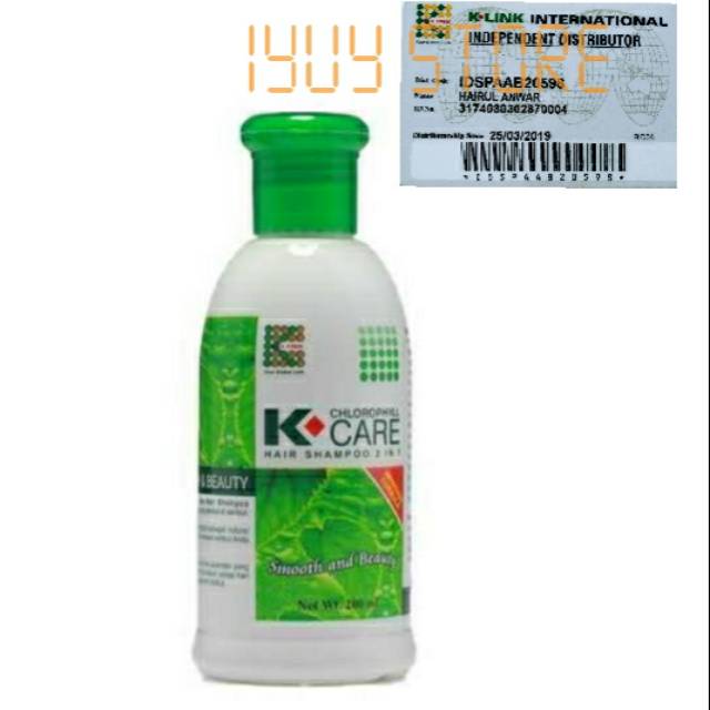 K-Chlorophyll Care Hair Shampoo 2 in 1, Shampo Klorofil - merawat rambut kusam