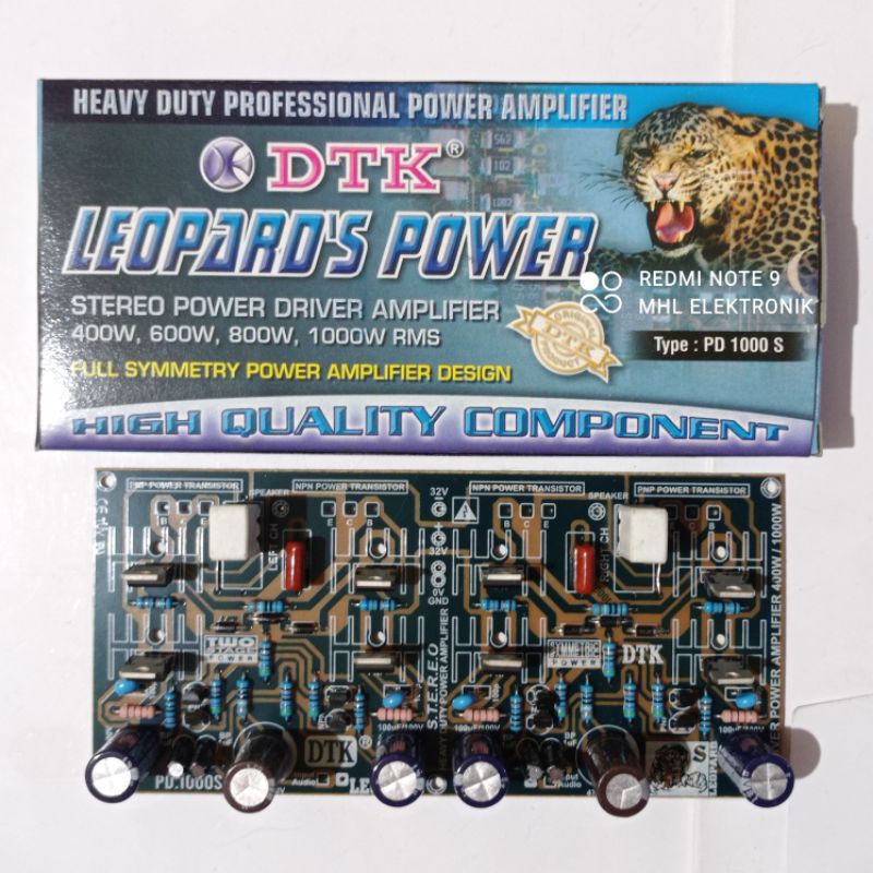 DTK Leopard Stereo Power Driver Amplifier PD 1000 S