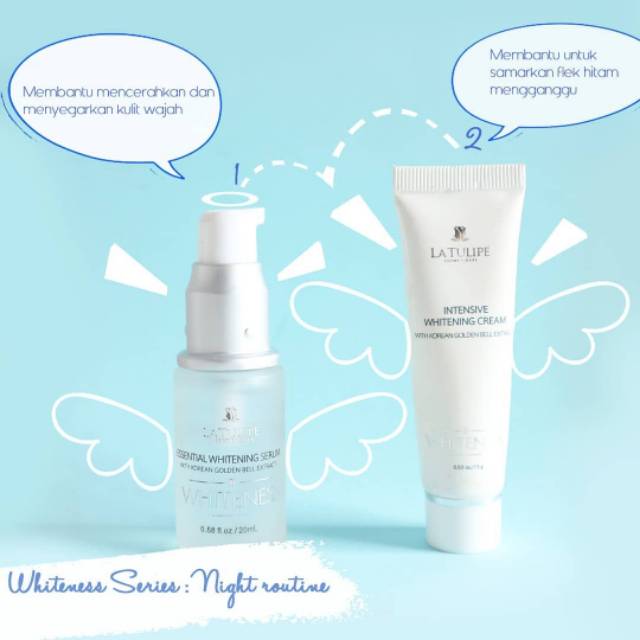 LA TULIPE Whiteness Series (Ecer) / Intensive Whitening Cream / Total Uv / Toner / Serum Milk