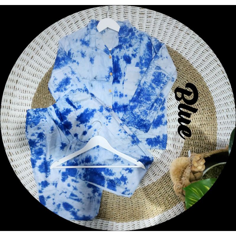 !!! RESTOCK !!! Mav_boutique Piyama Tie Dye Lengan Panjang Jumbo