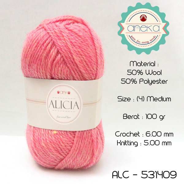 Benang Rajut Wool Alicia Yarn - 531409