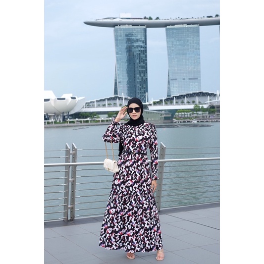 Ounadoutfit Mamba dress wanita premium | dress motif rayon | dress cewek mamba | dress kece kekinian | dress motif abstrak | homedress rayon premium | outfit cewek mamba