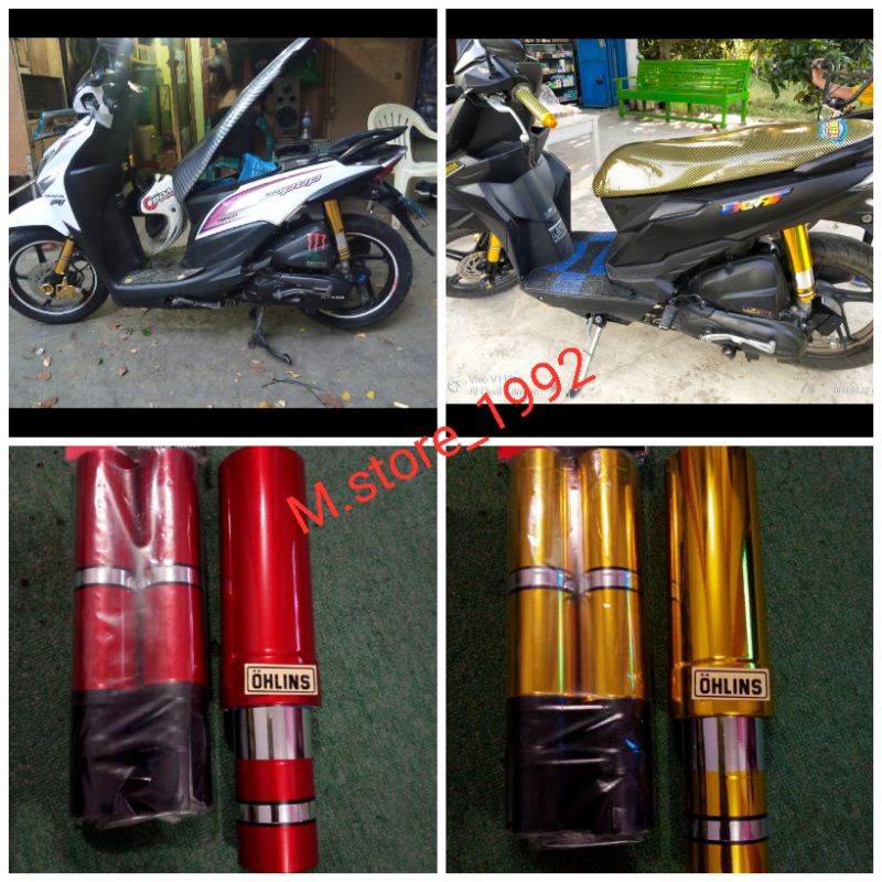 cover shock honda beat depan belakang aksesoris shockbreaker beat