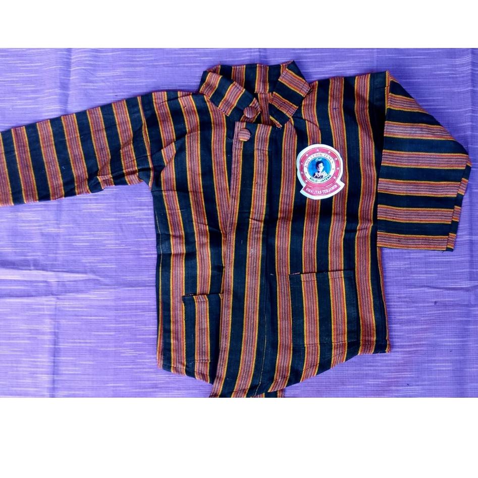 SALEE.. Baju Lurik Jawa Pria Sorjan Lurik Couple Pria Wanita Pakaian Adat Jawa Khutu Jumbo Oversize 