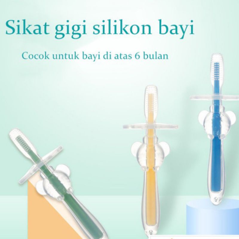 Sikat gigi bayi silicone C38 / Sikat gigi akachan