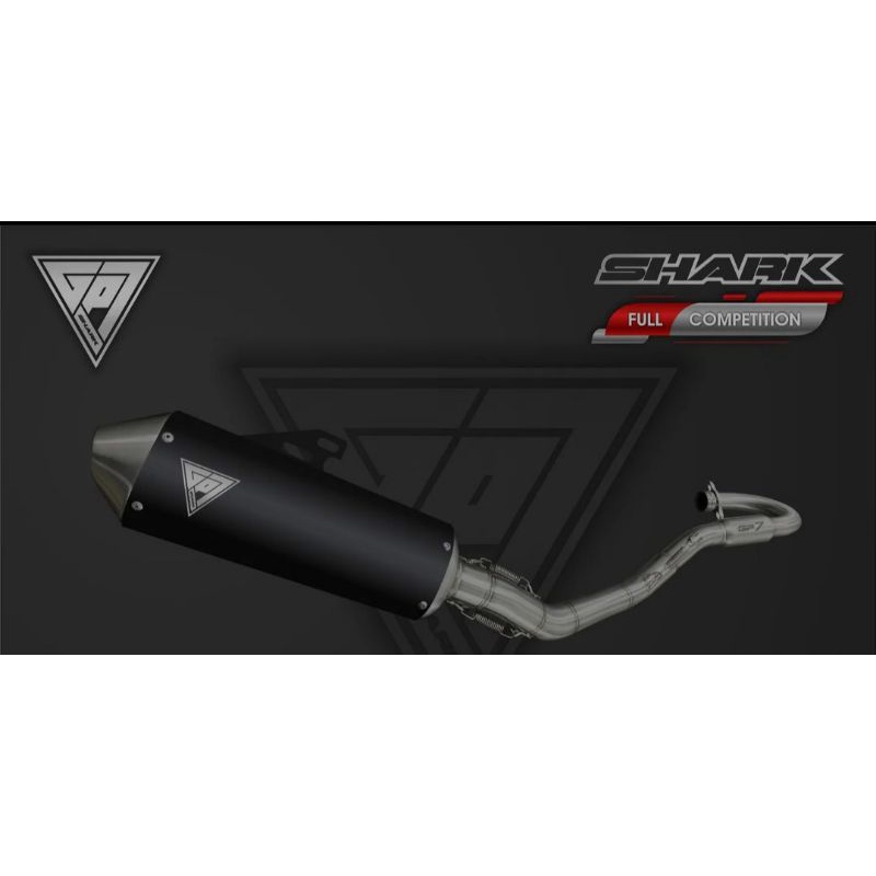 KNALPOT GP7 BLACK SHARK (PLUG N PLAY) KLX150 BF EXTREME KLX S KLX G DTRACKER150/CRF150L/ WR155