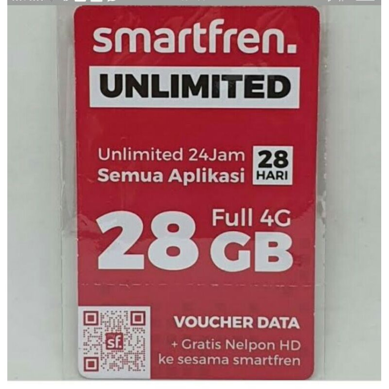 VOUCHER SMARTFREN UNLIMITED 28 HARI ( BISA TEMBAK/KIRIM KODE )