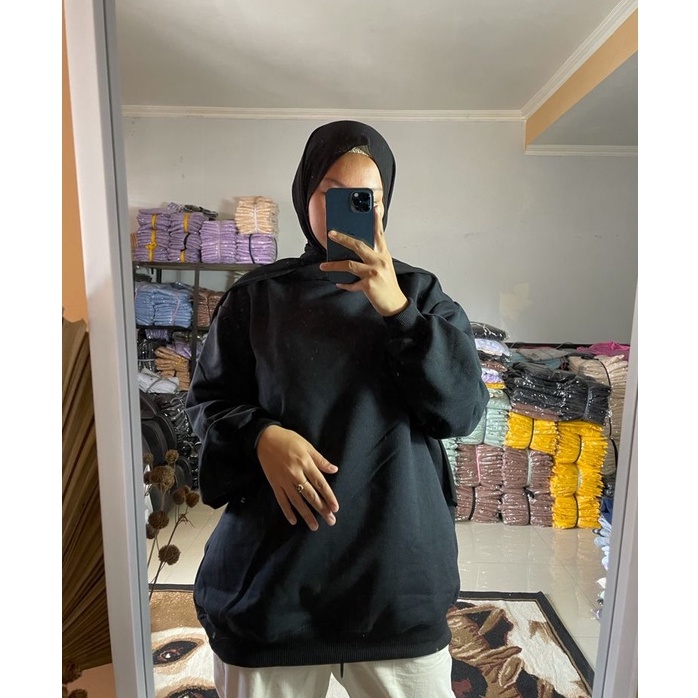 Sweater Polos Wanita Korean Style Basic Remaja Terbaru Size XXL