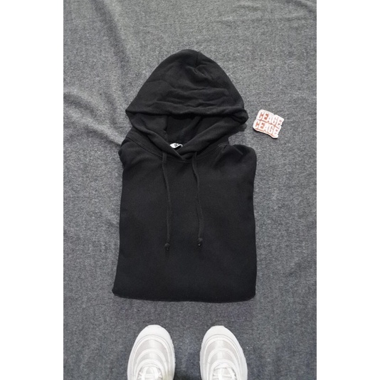 Hoodie Polos Uniqlo Second Hitam