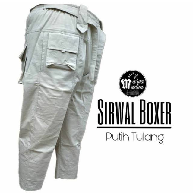 Sirwal BOXER XL JUMBO Sirwal Banyak saku Celana Cingkrang Boxer Celana panjang pria dewasa celana laki-laki