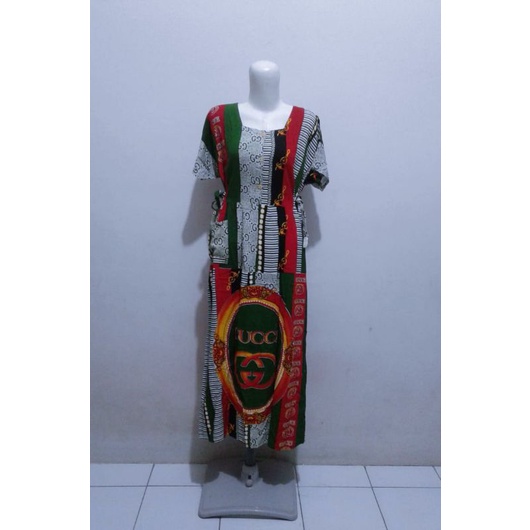 Daster lengan pendek motif Gucci