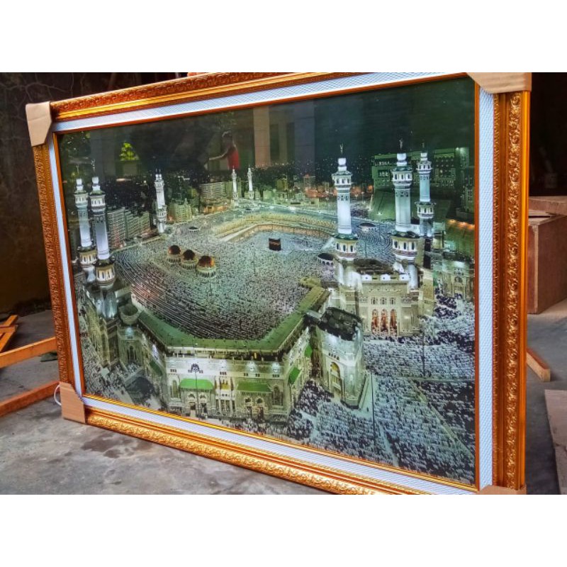 Hiasan dinding dekorasi dinding terlaris mekah lampu warna-warni