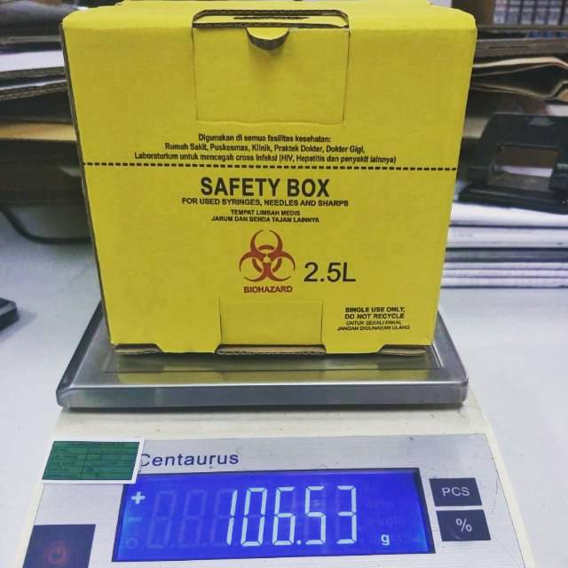 Safety Box 2 5 Liter Tempat Sampah Medis Shopee Indonesia
