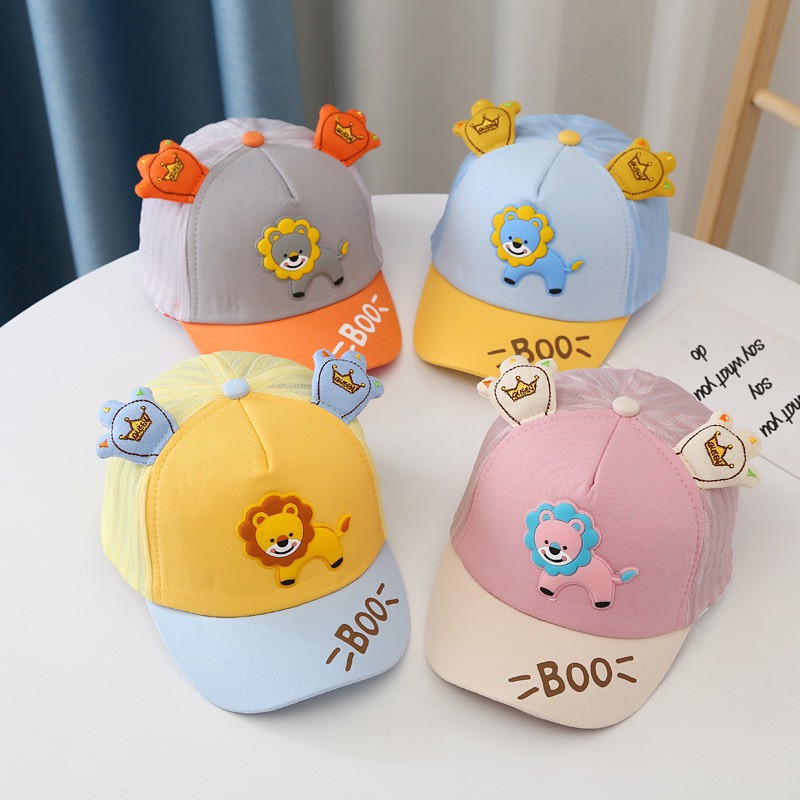 LKM219 TOPI ANAK MOTIF BERKARAKTER SINGA LION BOO TOPI FASHION BABY HAT [1KG 26PC] LITTLE KUMA-1