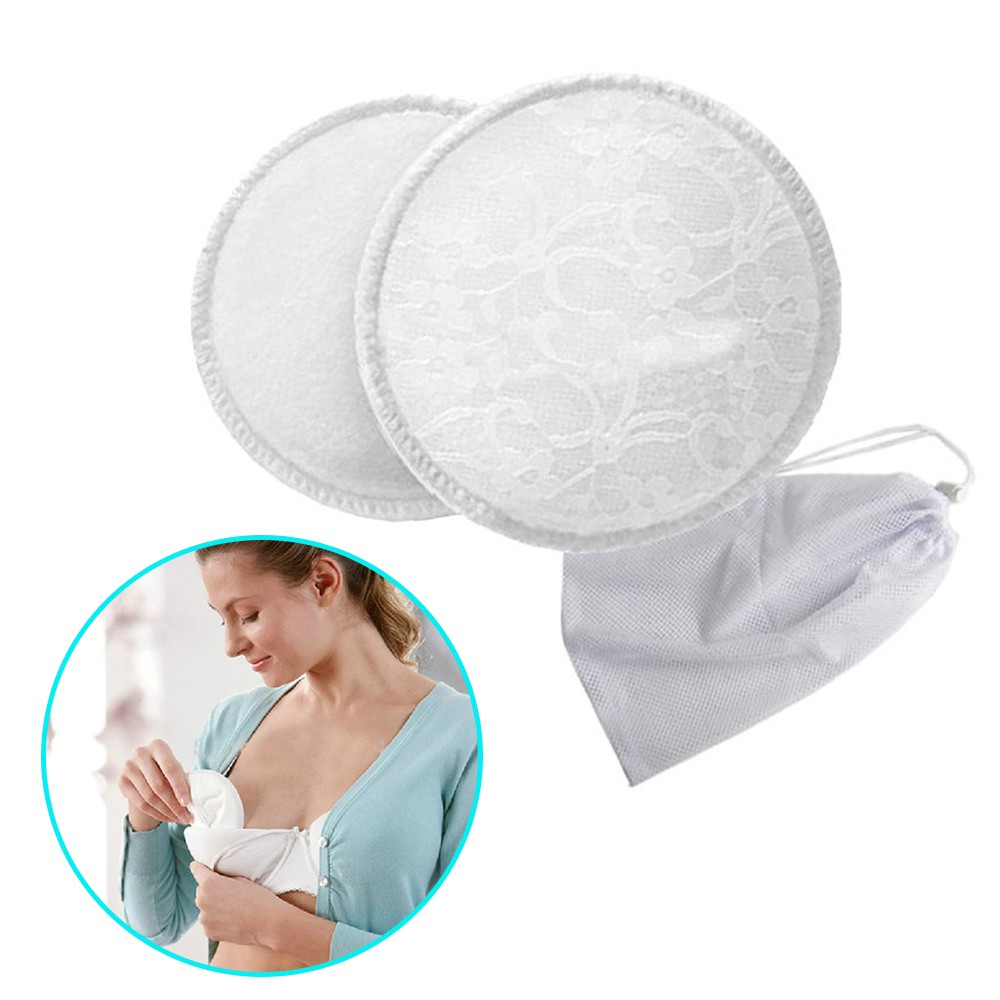 2Pasang Lebih Murah Penyerap ASI Breast Pad Bisa Cuci Ulang Sepasang-Vegasus Store