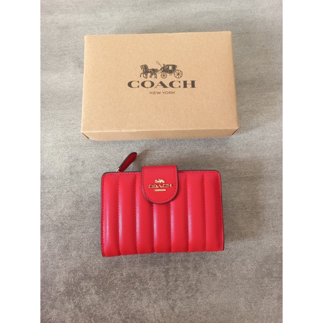 DOMPET WANITA COACH MEDIUM CORNER ZIP WALLET WITH QUILTING