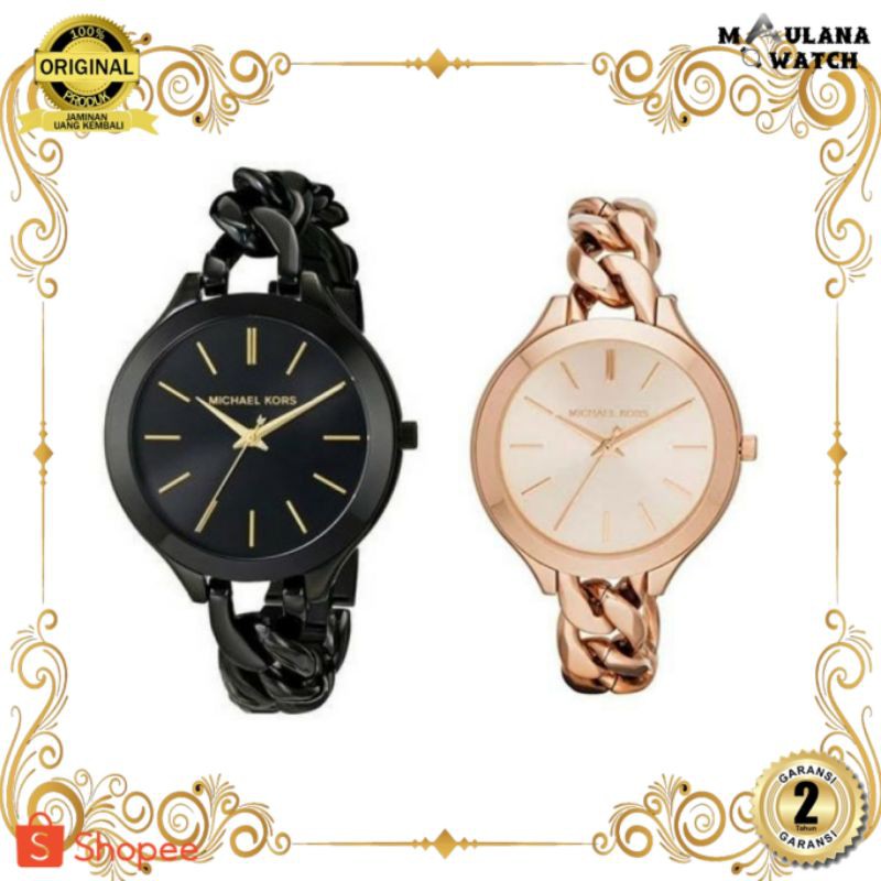 JAM TANGAN PRIA WANITA | RANTAI | KULIT | KARET | MURAH | WANITA MICHAEL KORS MK3317 MK3223 ORIGINAL
