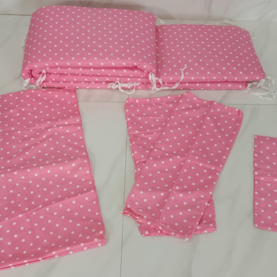 Baby box ranjang bayi kayu bumper set &amp; kelambu (LUAR JABODETABEK)