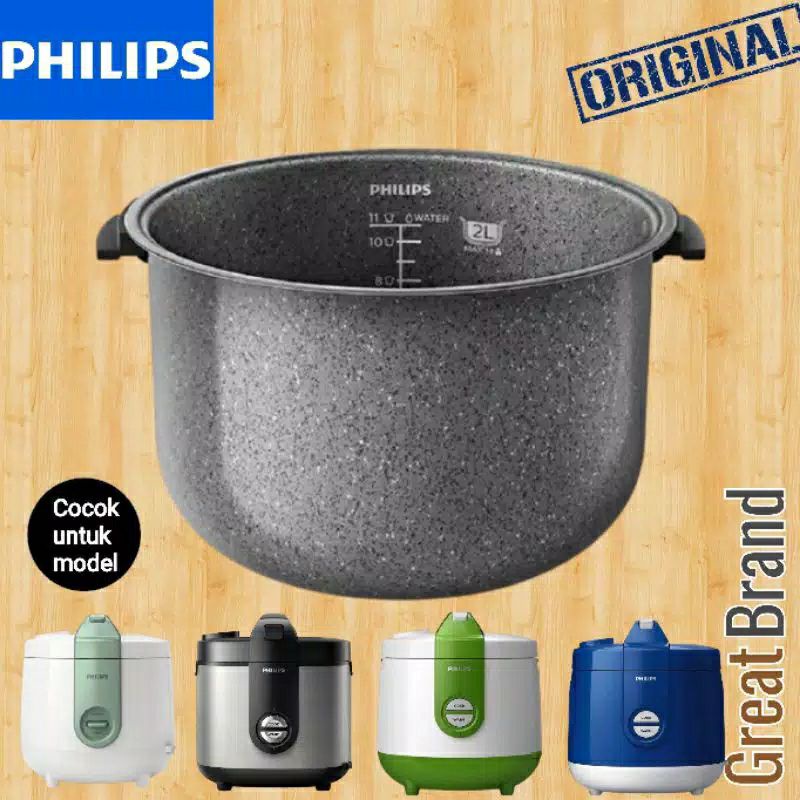 PANCI INNER POT RICECOOKER PHILIPS 2 LITER HD 3110/33 3138 3132 3129 3119 3128 3127 3053 3118 3131