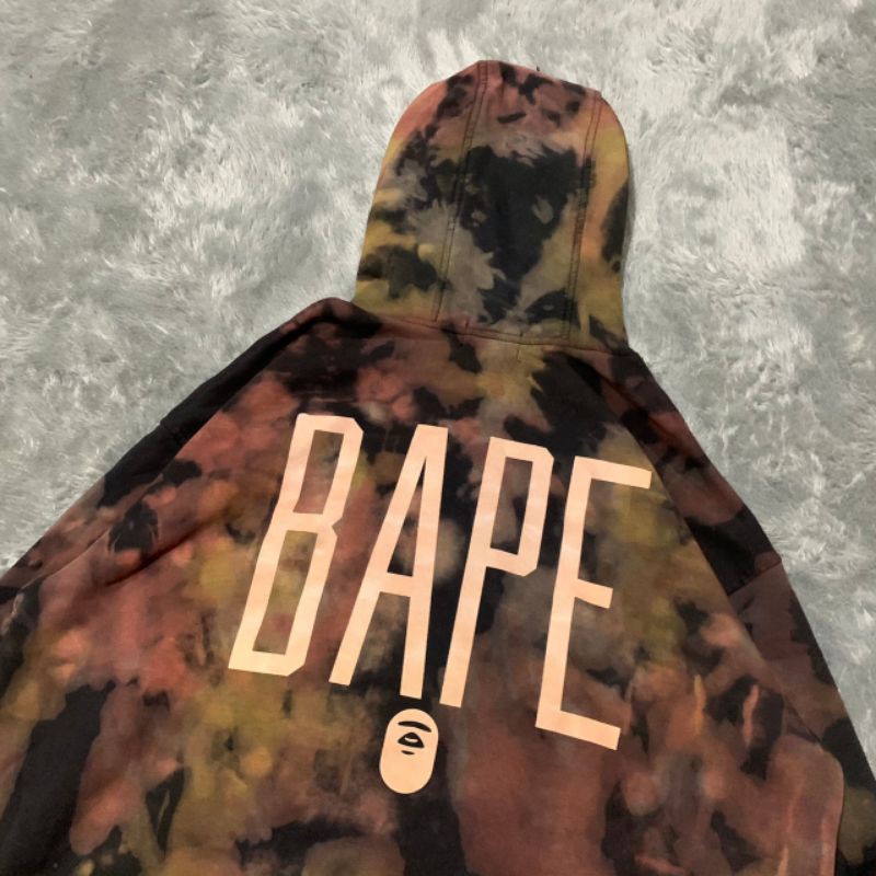 Sweater Hoodie Bape Bathing Ape Tie Dye Fulltag &amp; Lebel