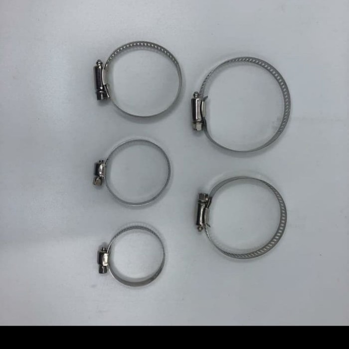 Stainless Hose Clamp Klem  Selang  Lebar 10 mm Ukuran  2 