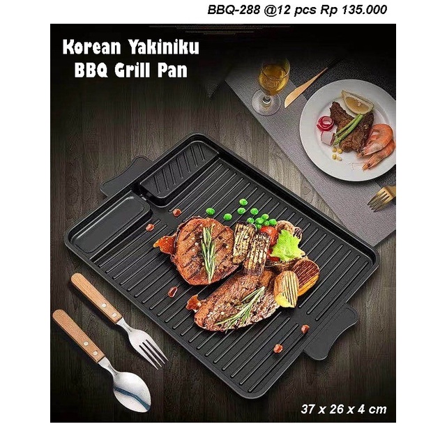 Yakiniku Grill Pan Korean Bbq Grill Pan Alat Pemanggang BBQ Non-