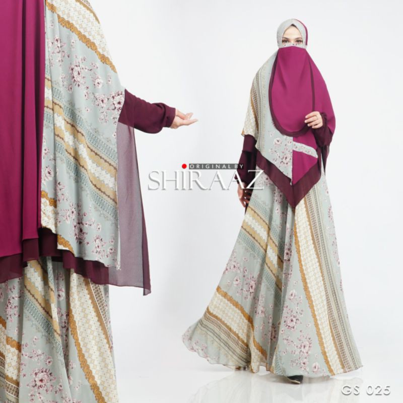 GS 025 syari Shiraaz original plus cadar niqab