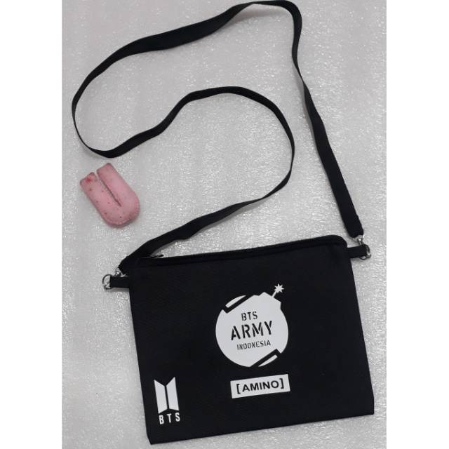 ummi_store Tas Selempang Sling Bag K-POP BTS Army Bomb amino