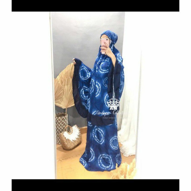 MUKENA BALI SIZE JUMBO MOTIF SHIBORI